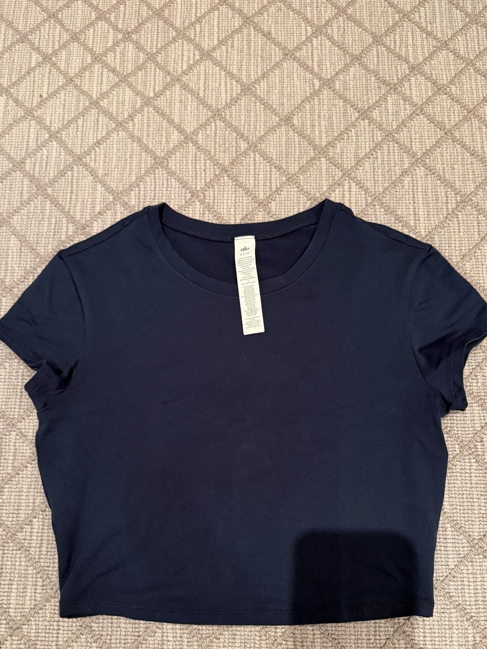 Navy Blue Lululemon Swiftly Tech Shorts Sleeve Shirt